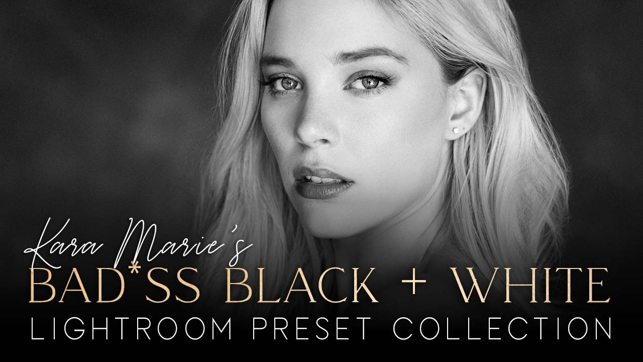 The Portrait Masters – Kara Marie’s Badass B+W Lightroom Preset Collection