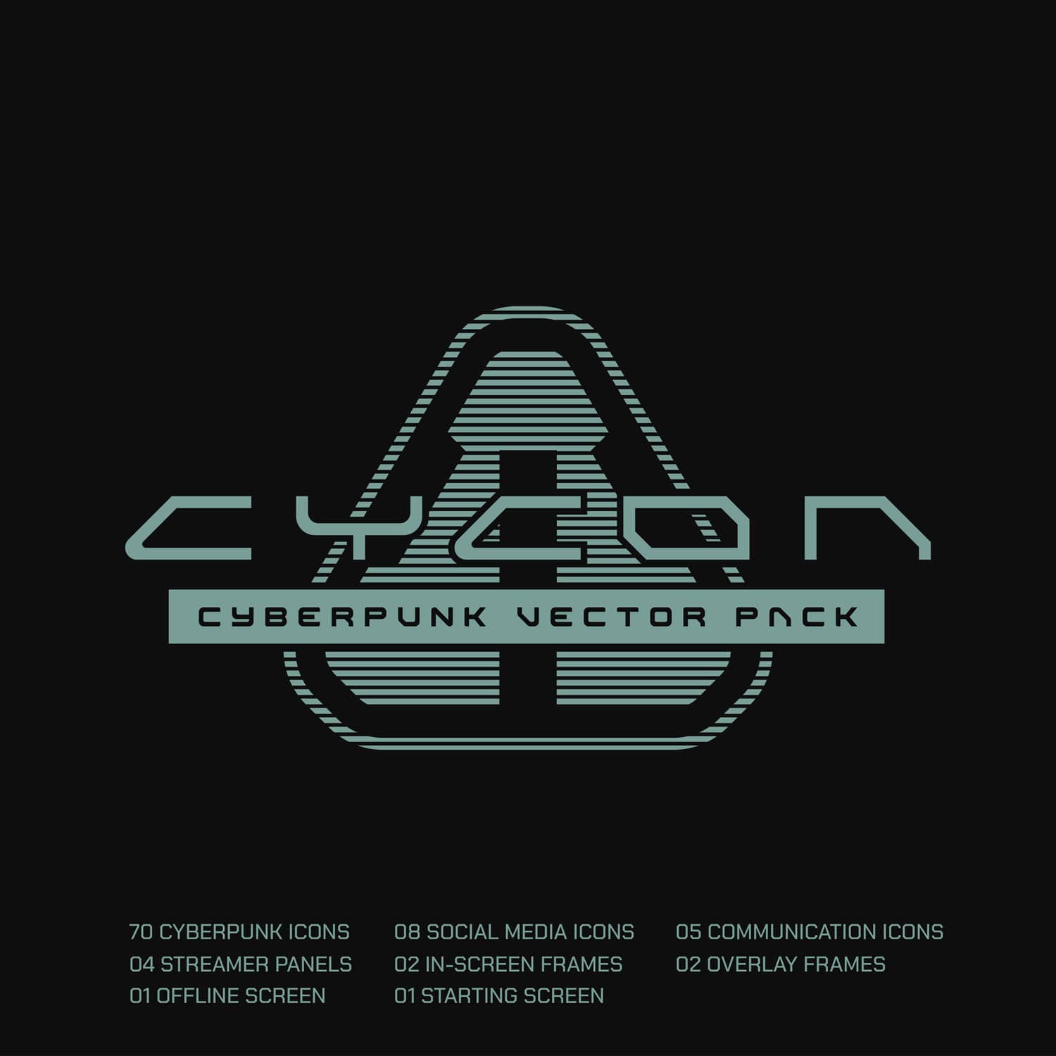 Studio Innate – CYCON Vector Pack: Streamer Pack Cyberpunk-inspired Designs