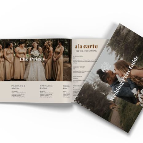 Anna Tee – Wedding Price Guide Template