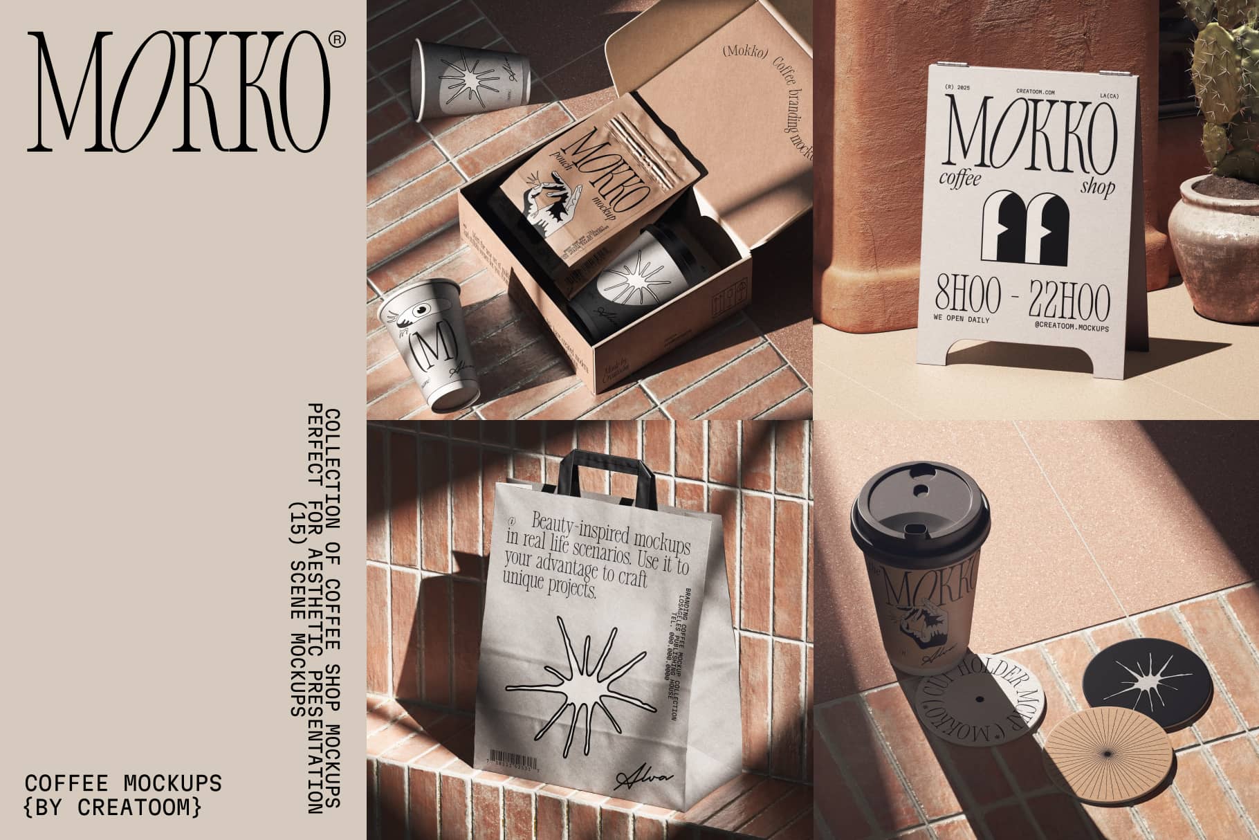 Creatoom – MOKKO – Coffee branding mockups