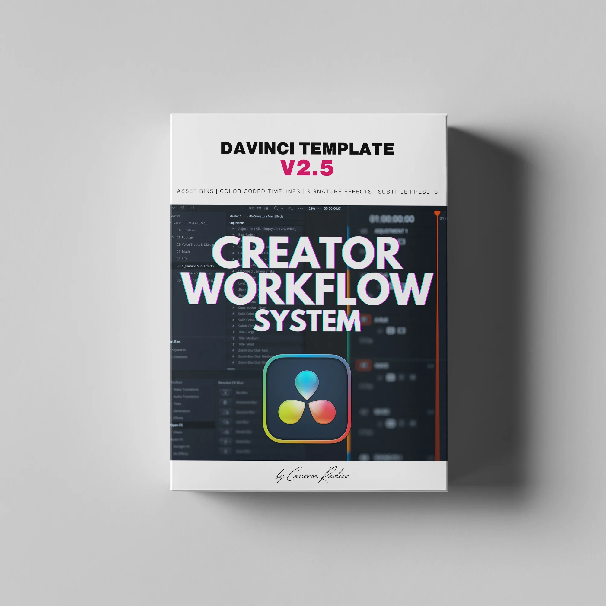 Cameron Radice – Elevate Your Content: The Creator Workflow Template for DaVinci Resolve V2.5 + Exclusive Mini Course
