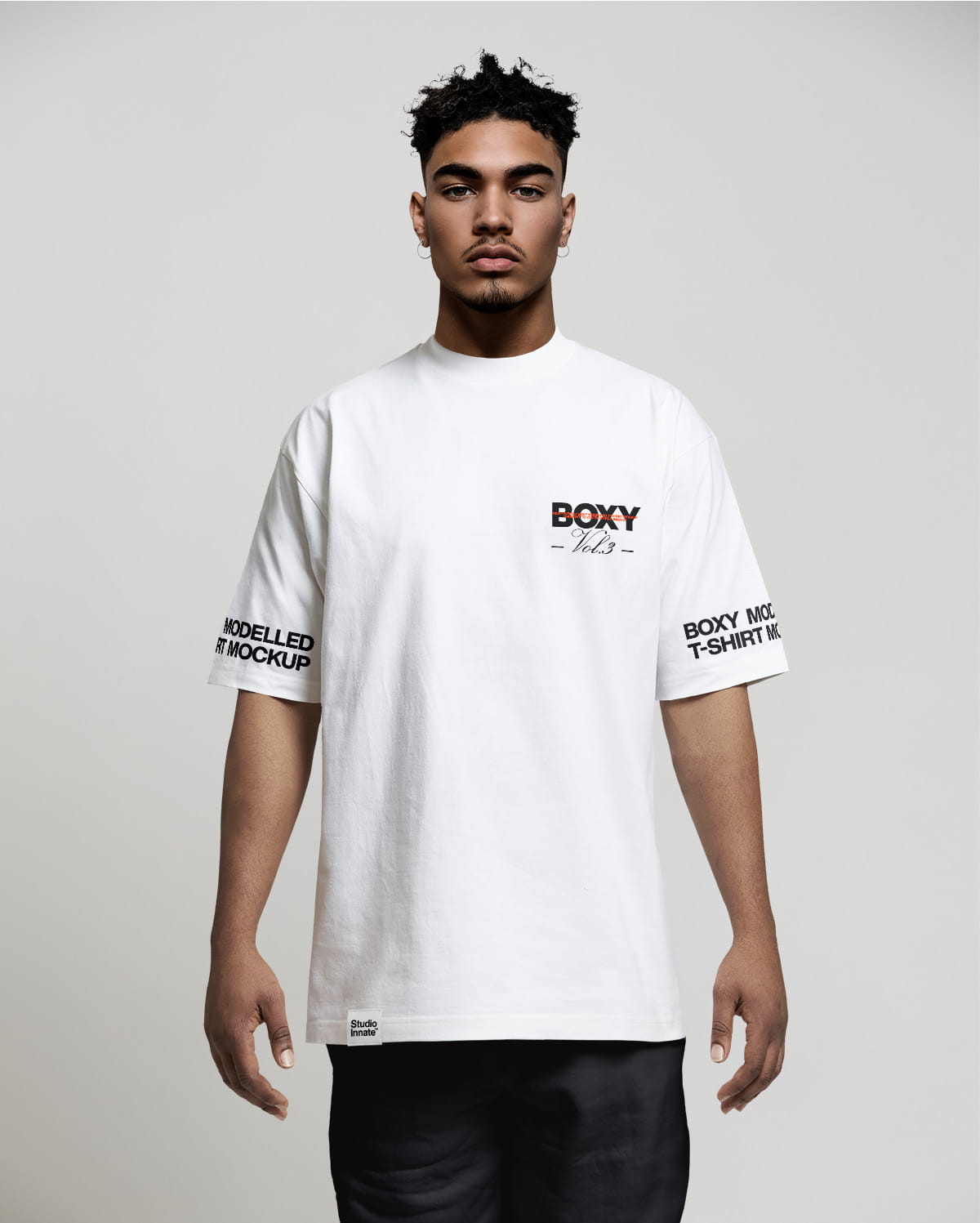 Studio Innate – Boxy Modelled T-Shirt Mockup