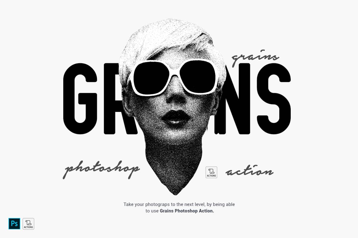 Invent Actions – Grains Photoshop Action