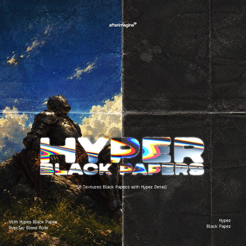 Hyper Black Paper Texture Overlay Pack