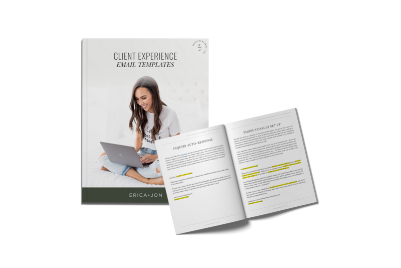 Erica + Jon – The Client Experience Email Templates