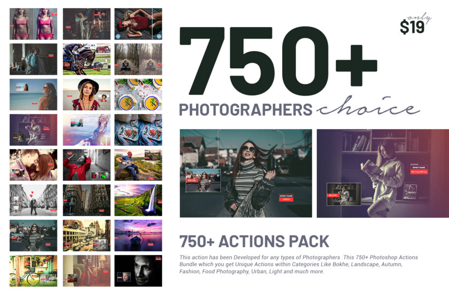 Invent Actions – 750+ Photographers Choice Actions Pack