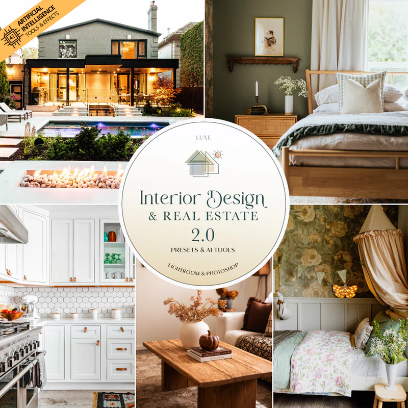 The Luxe Lens – Interior Design & Real Estate Lightroom Presets & AI Tools v2.0 – Desktop