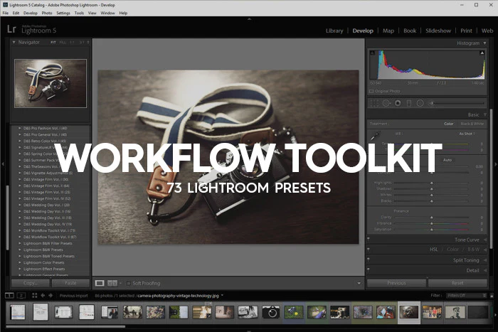 Dreams and Sparks – 73 Workflow Toolkit Lightroom Presets Vol. I
