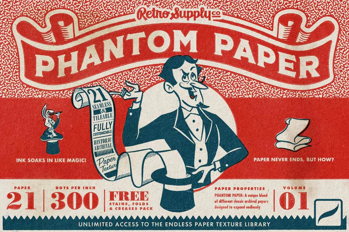 RetroSupply – Phantom Paper Vol. 01 for Procreate