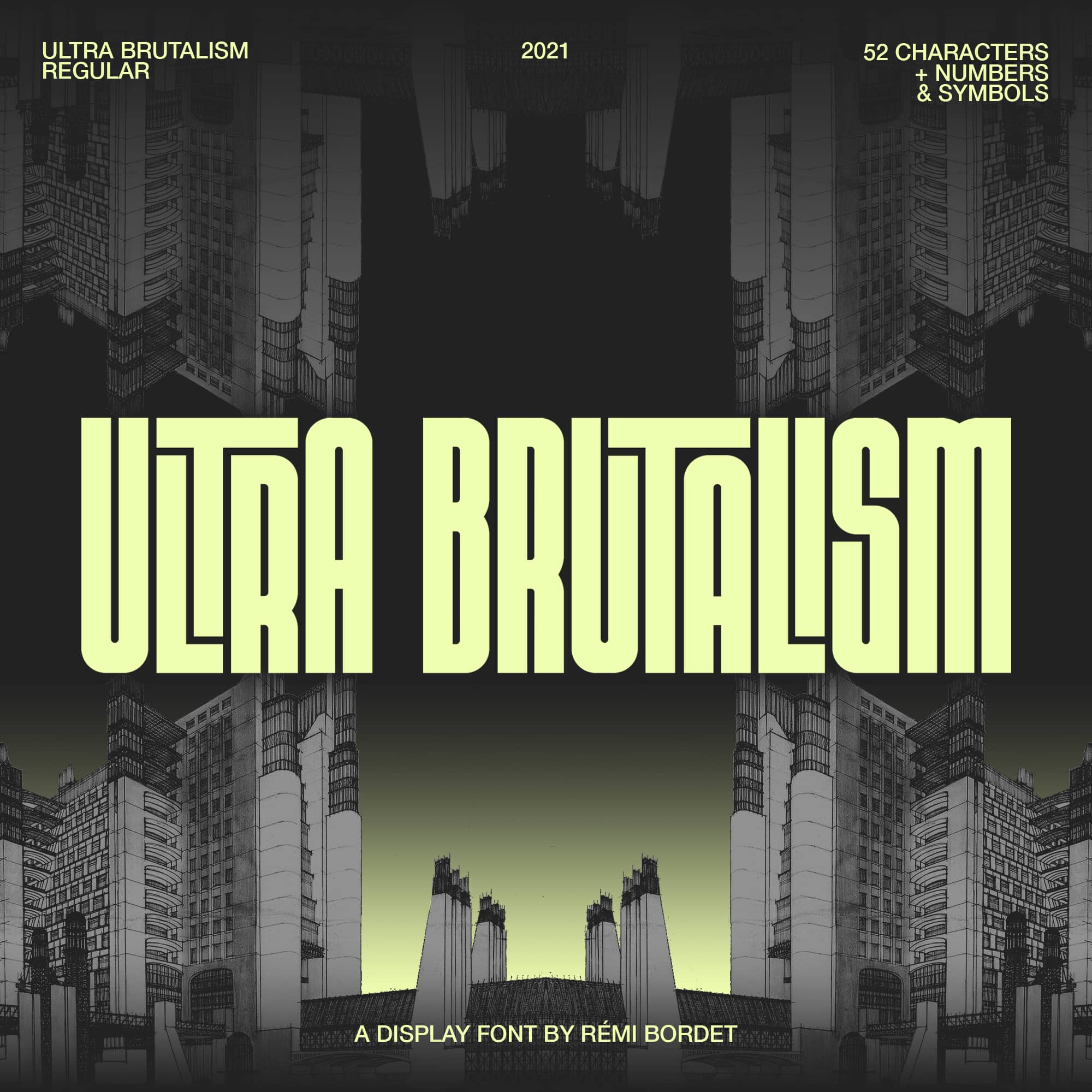 Studio Innate – Ultra Brutalism: Vintage-Futurist Display Font by Remi Bordet