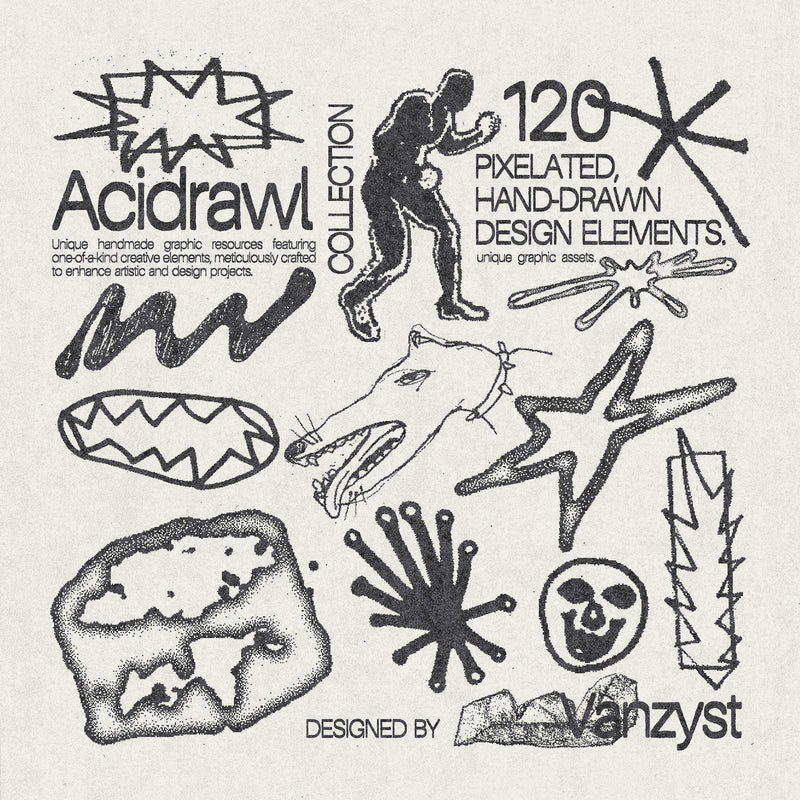 120 Acidrawl Graphic Pack by Vanzyst