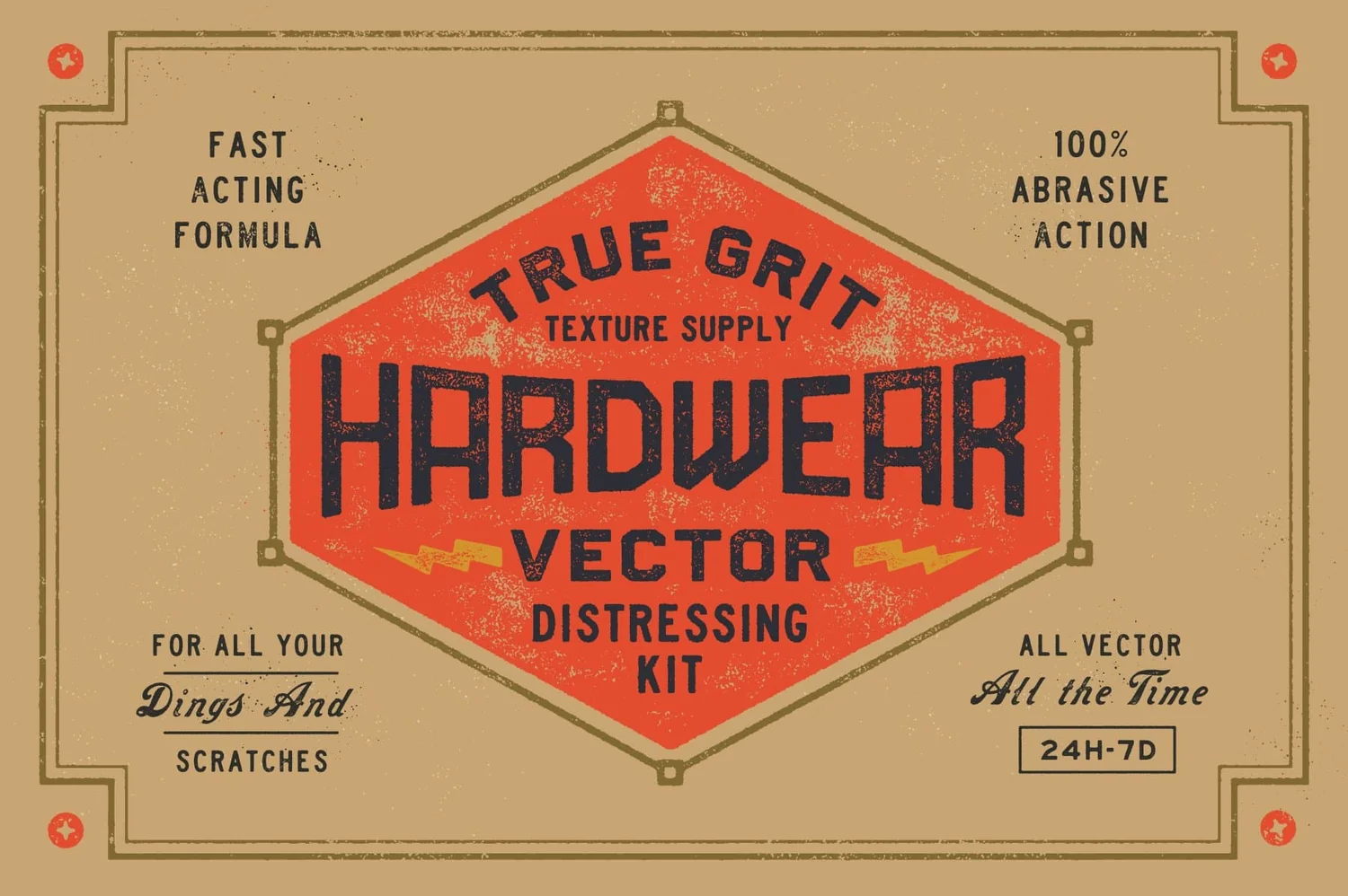 True Grit Texture Supply – Hardwear Vector Distressing Kit for Adobe Illustrator