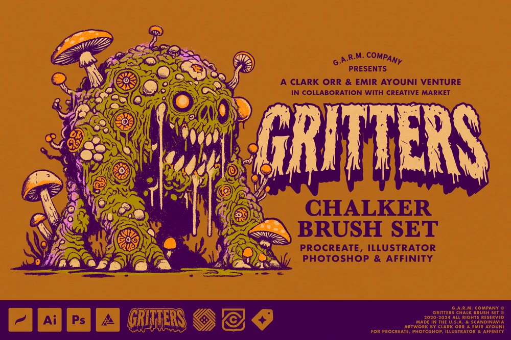 G.A.R.M. Company – Gritters for Photoshop, Illustrator